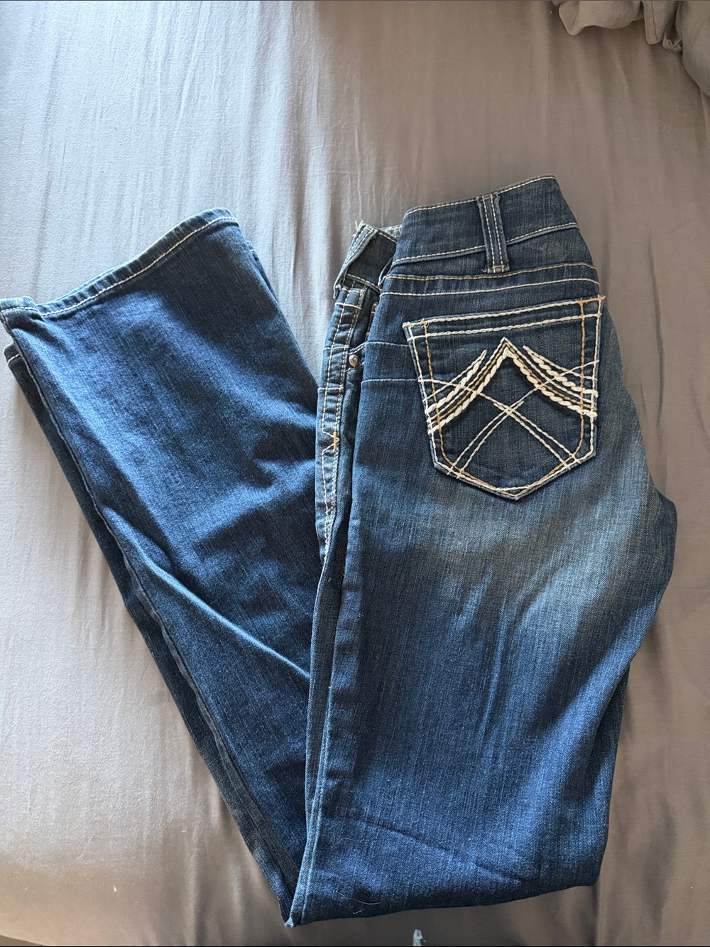 Ariat Women's Dark Blue Skinny Jeans with Contrast Pocket Stitching